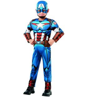 Captain America Avengers Assemble Deluxe Jongen Kostuum