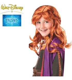 Anna Frozen Pruik Rood Met Vlecht