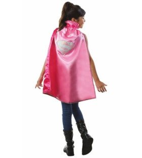 Glanzende Roze Supergirl Cape