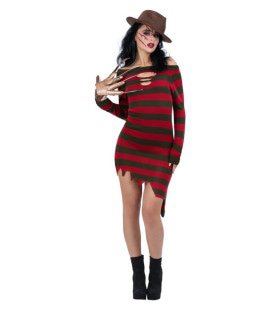 Freddy Krueger Gestreepte Jurk Vrouw