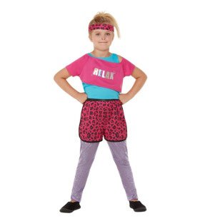 80s Roze Relax Fitness Workout Meisje Kostuum