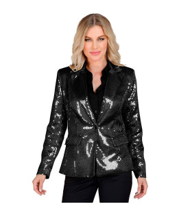 Pailletten Blazer Zwart Showgirl Patty Bling Vrouw