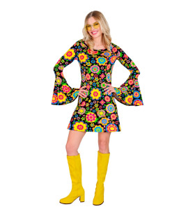 So Into The 60s Jurk Flower Love Vrouw