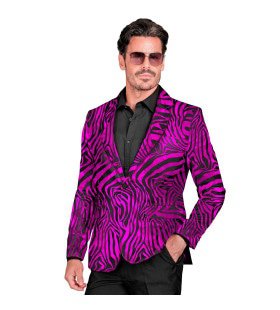 Foute Topper Zebra Roze Colbert Man