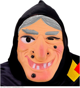 Ouwe Heks Zwartwrat Masker Met Hoofddoek