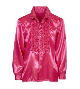 Lekker Foute Rouchenblouse Roze Man