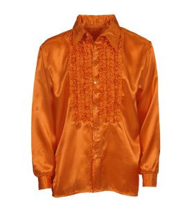 Lekker Foute Rouchenblouse Oranje Man