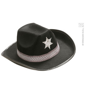 Hoed Sheriff Kind, Zwart