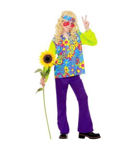 Hippie Jongen Power Of Flower Kostuum