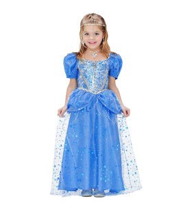 Prinses-Fee Blauw Blue Fairy Kostuum Meisje