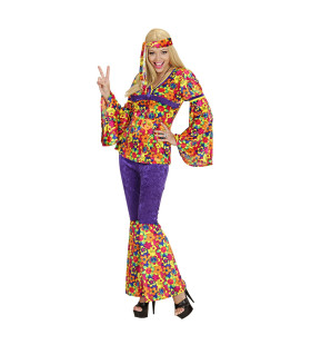 Hippie Dame Fluweel Ms Dudina Kostuum Vrouw