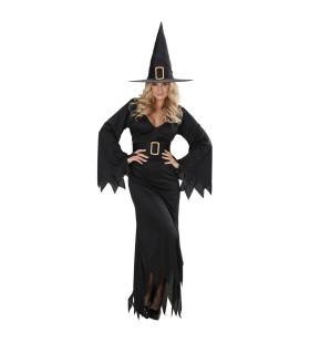 Elegante Heks Black Witch Kostuum Vrouw