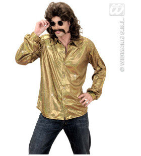 Holografisch Shirt, Goud XL Man