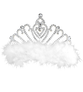 Prinsessen Tiara Met Witte Marabou