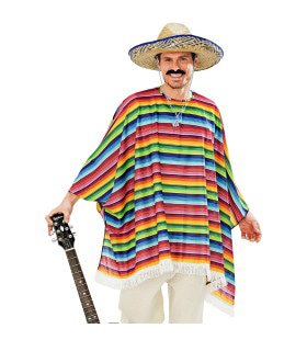 Poncho Set Met Sombrero Ole Muchacho Volwassen Kostuum