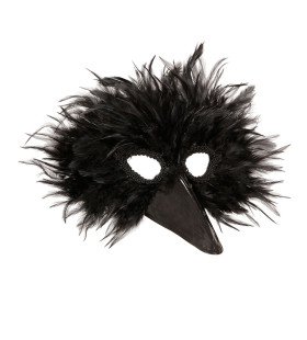 Grappig Veren Masker Vogel, Zwart