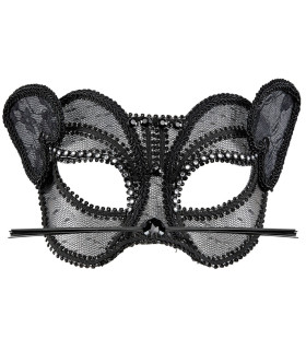 Sexy Fashion Oogmasker Kat Met Kant En Strass