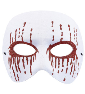 Masker Psychopaat Wit Met Bloedende Ogen Bloody Pierrot