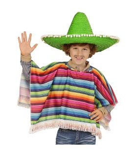 Hola Hombre Mexicaanse Poncho Kind Kind Kostuum