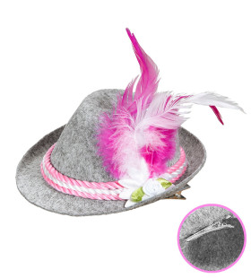 Oktoberfest Dames Mini Beierse Fedora, Roze