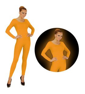 Neon Oranje Bodysuit Glow Vrouw Kostuum