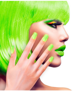 Nagels Airbrush Neon Groen 80s Lady