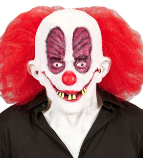 Masker Gekke Clown Slechte Gebit Met Haar Inclusief Nek