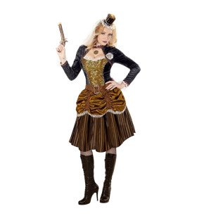 Steampunk Meisje Golda Vrouw Kostuum