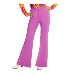 Groovy Gwendolyn 70s Dames Broek, Paars Vrouw