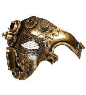 Halfgezichtmasker Steampunk, Koper Mechanica