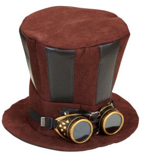 Hoge Hoed Steampunk Met Stofbril Mechanica