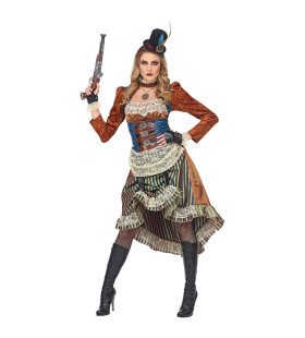 Chique Steampunk Dame Industrieel Tijdperk Vrouw Kostuum