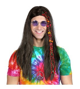 Pruik Hippie Kraaltjes En Staartjes