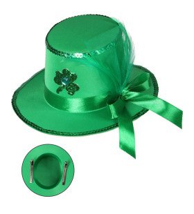 Mini Hoge Hoed Met Clips St.patricks Day