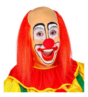 Kale Schedel Met Lang Rood Haar Clown