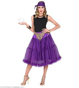 Knielange Tulle Rok Petticoat 65 Centimeter Paars Vrouw