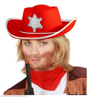 Beruchte Sheriff Van Kidstown Cowboyhoed Kind Rood