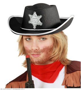 Sheriff Billy The Kid Cowboyhoed Kind Zwart