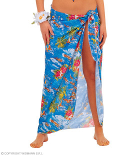 Omslagdoek Hawaii Beach Style Blauw Vrouw