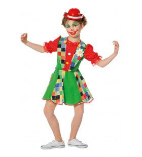 Neon Groen Funky Funk Clown Meisje Kostuum