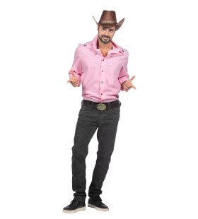 Western Rodeo Roze Overhemd Man