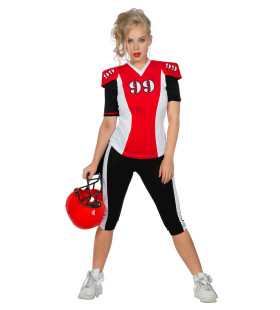 American Football Quarterback Tigers Nummer 99 Vrouw Kostuum