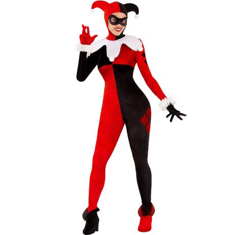 Zwart Rode Harley Quinn Dc Comics Vrouw Kostuum