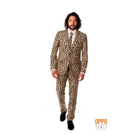 Bruin Fout Luipaard Opposuit Kostuum Pooier Pimp The Jag Man