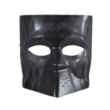 Venetiaans Doge Masker Zwart Met Glitter