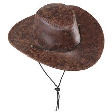 Cowboyhoed Lederlook Bruin