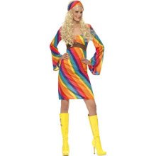 Dames Rainbow Hippie Vrouw Kostuum