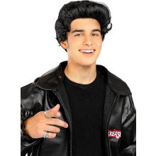 Grease Johnny T Pruik Zwart