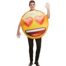 Smoorverliefde Oog-Hartjes Emoji Kostuum