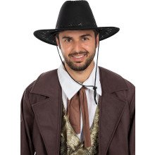 Zwarte Handsome Cowboy Hoed